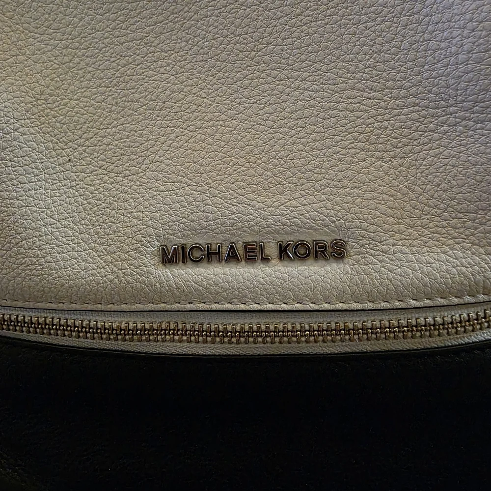 Michael Kors White and Black Backpack‎